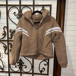 Abercrombie fuzzy quarter zip teddy